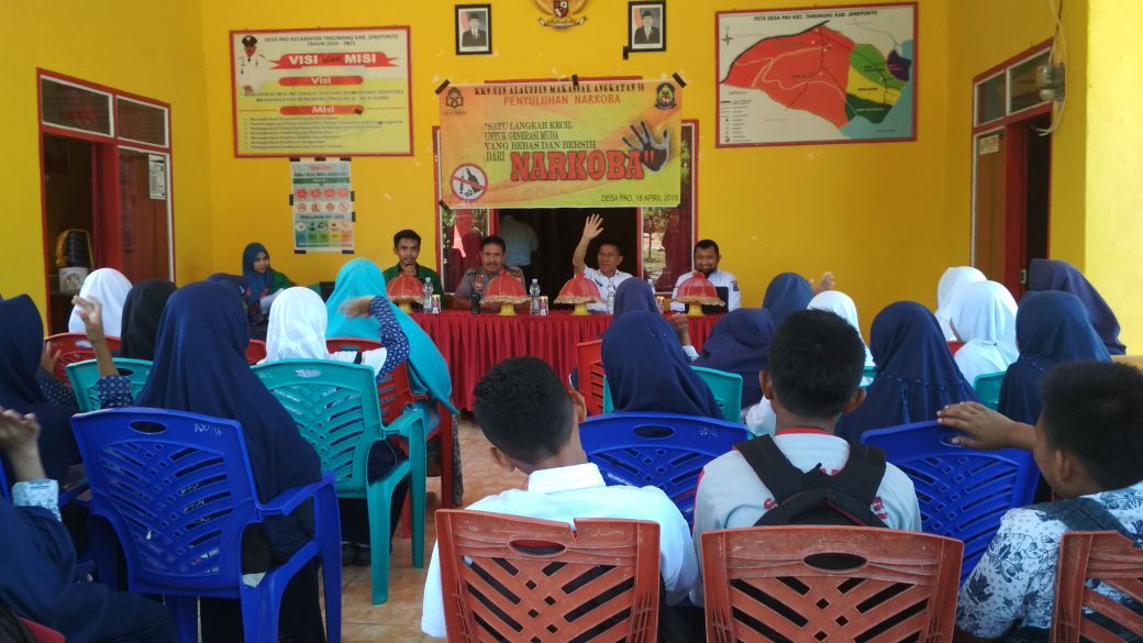 Gambar Mahasiswa KKN Angkatan 58 Posko Pao Gelar Penyuluhan Narkoba